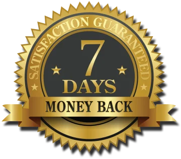 7-day money-back guarantee seal