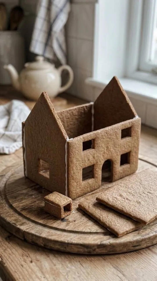Stage 4 of building a gingerbread stone cottage: box